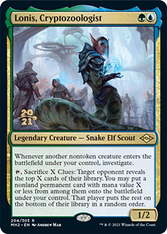 Lonis, Cryptozoologist [Modern Horizons 2 Prerelease Promos] | Gear Gaming Fayetteville