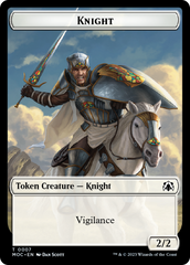 Knight (7) // Spirit (14) Double-Sided Token [March of the Machine Commander Tokens] | Gear Gaming Fayetteville