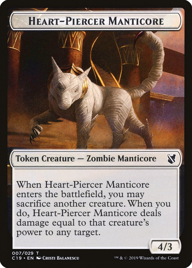 Heart-Piercer Manticore Token [Commander 2019 Tokens] | Gear Gaming Fayetteville