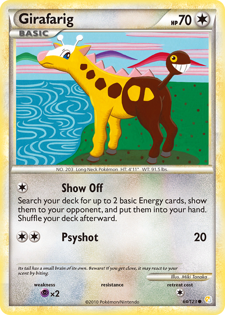 Girafarig (64/123) [HeartGold & SoulSilver: Base Set] | Gear Gaming Fayetteville
