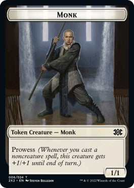 Wrenn and Six Emblem // Monk Double-Sided Token [Double Masters 2022 Tokens] | Gear Gaming Fayetteville