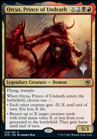 Orcus, Prince of Undeath (Promo Pack) [Dungeons & Dragons: Adventures in the Forgotten Realms Promos] | Gear Gaming Fayetteville