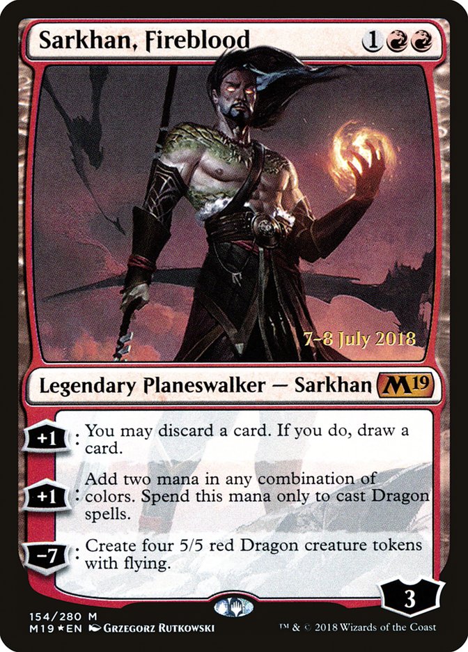 Sarkhan, Fireblood [Core Set 2019 Prerelease Promos] | Gear Gaming Fayetteville