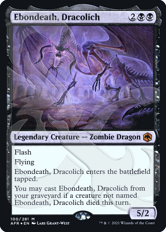 Ebondeath, Dracolich (Ampersand Promo) [Dungeons & Dragons: Adventures in the Forgotten Realms Promos] | Gear Gaming Fayetteville