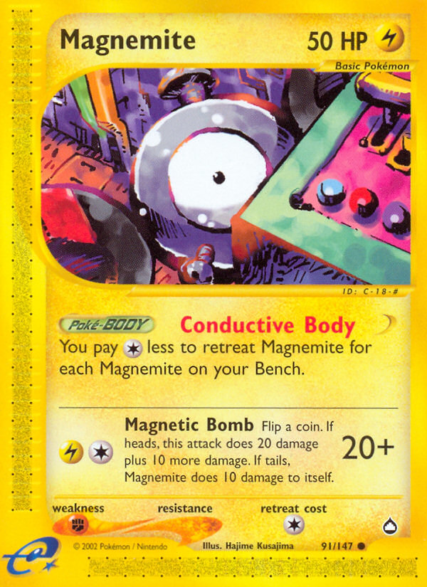 Magnemite (91/147) [Aquapolis] | Gear Gaming Fayetteville