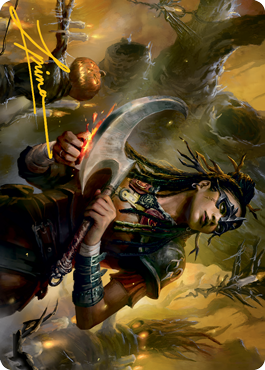 Harvesttide Sentry Art Card (Gold-Stamped Signature) [Innistrad: Midnight Hunt Art Series] | Gear Gaming Fayetteville