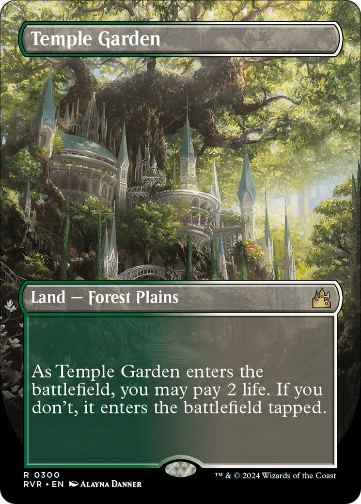 Temple Garden (Borderless) [Ravnica Remastered] | Gear Gaming Fayetteville