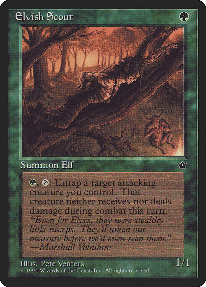 Elvish Scout (Pete Venters) [Fallen Empires] | Gear Gaming Fayetteville