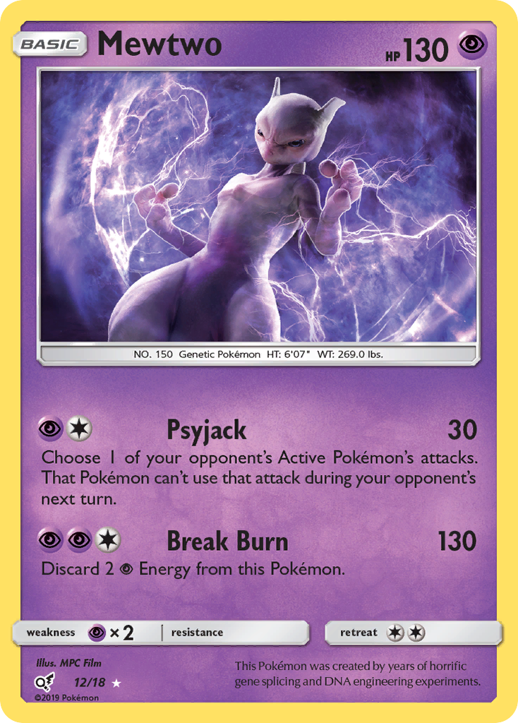 Mewtwo (12/18) [Sun & Moon: Detective Pikachu] | Gear Gaming Fayetteville