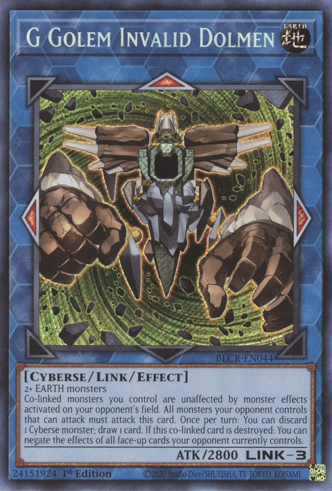 G Golem Invalid Dolmen [BLCR-EN044] Secret Rare | Gear Gaming Fayetteville