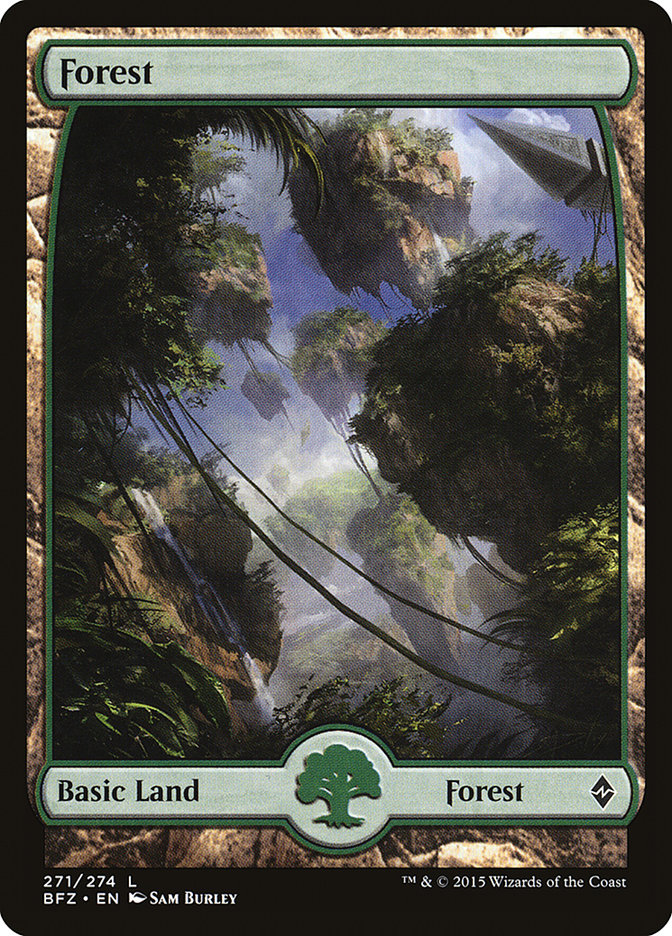 Forest (271) (Full Art) [Battle for Zendikar] | Gear Gaming Fayetteville