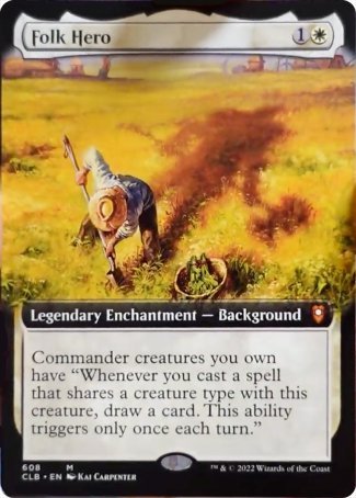 Folk Hero (Extended Art) [Commander Legends: Battle for Baldur's Gate] | Gear Gaming Fayetteville