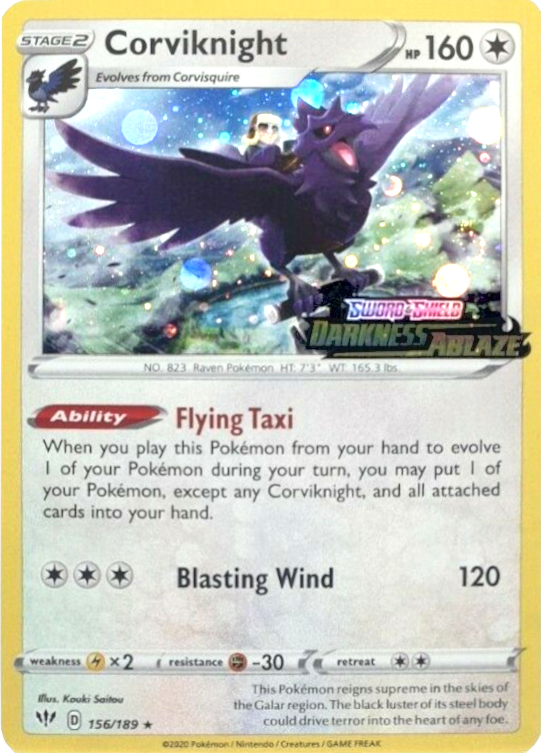 Corviknight (156/189) (Cosmos Holo) [Sword & Shield: Darkness Ablaze] | Gear Gaming Fayetteville