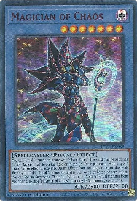 Magician of Chaos (Red) [LDS3-EN089] Ultra Rare | Gear Gaming Fayetteville