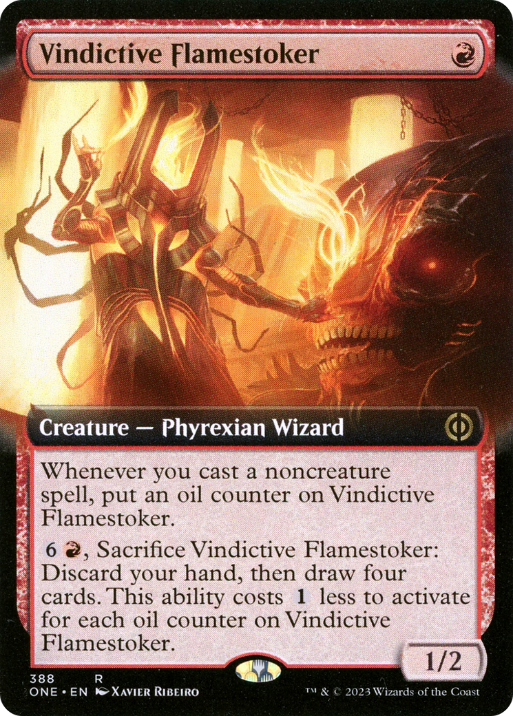 Vindictive Flamestoker (Extended Art) [Phyrexia: All Will Be One] | Gear Gaming Fayetteville