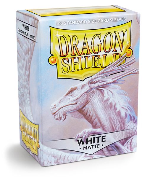 Dragon Shield Regular Matte (100ct) White | Gear Gaming Fayetteville