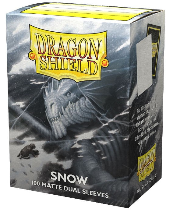 Dragon Shield Dual Matte (100ct) Snow | Gear Gaming Fayetteville