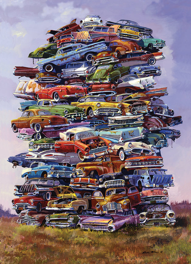 Fabulous 50s Junkpile – 1000 Piece Car Puzzle | Gear Gaming Fayetteville