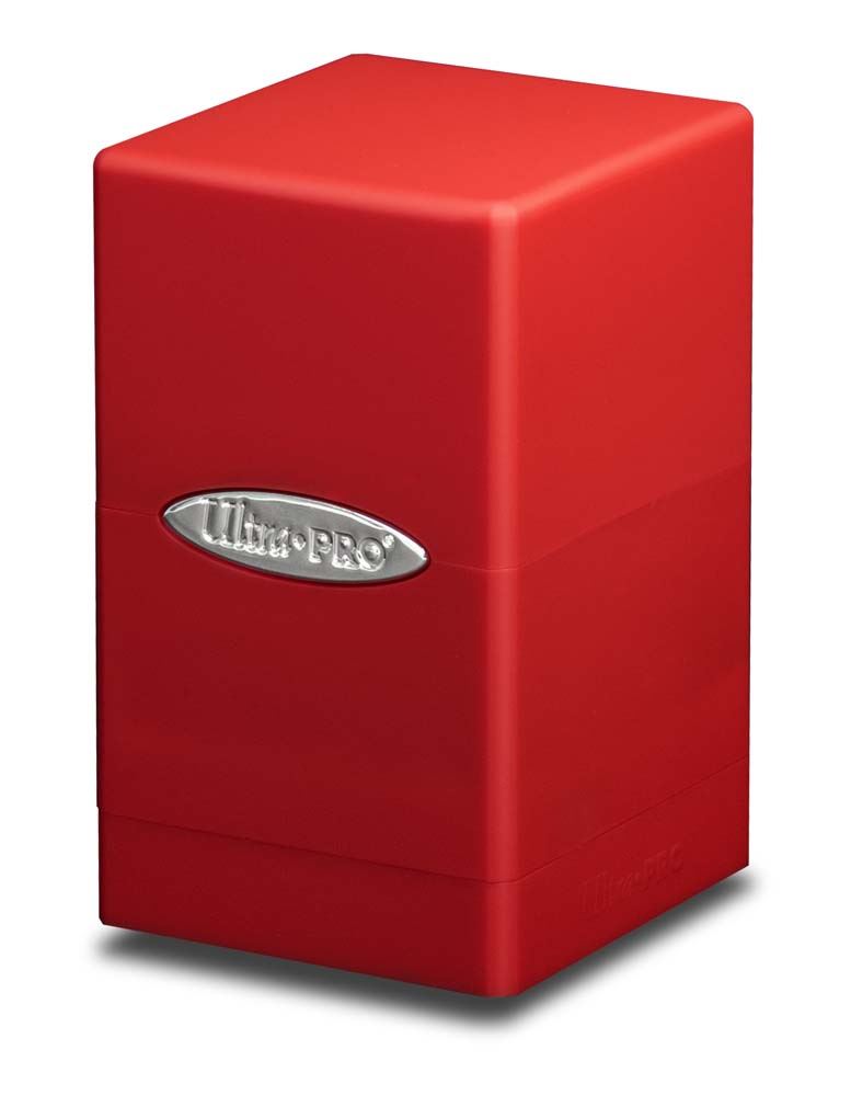 Ultra Pro Deck Box Satin Tower Red | Gear Gaming Fayetteville