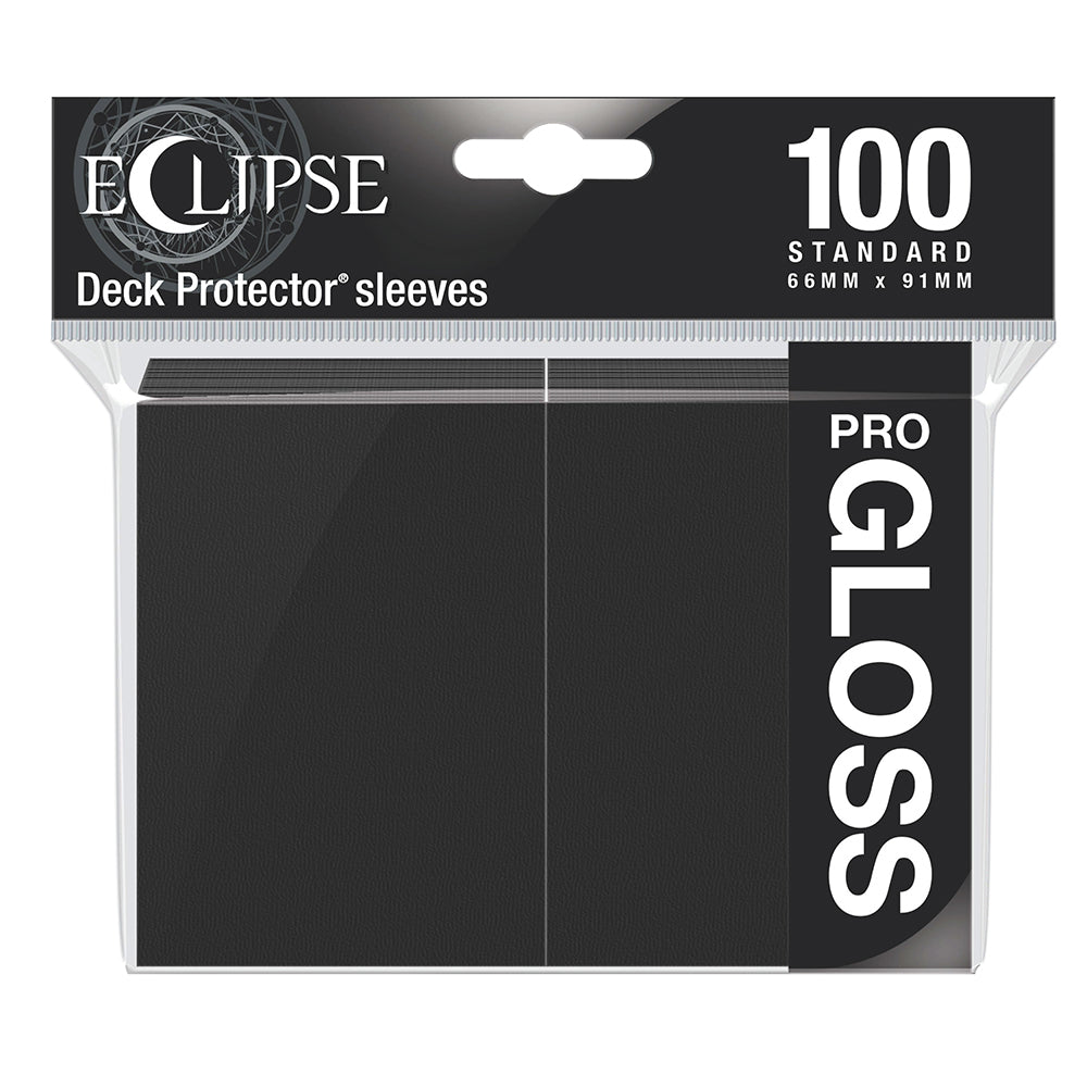 Ultra Pro Regular Eclipse Gloss (100ct) Jet Black | Gear Gaming Fayetteville