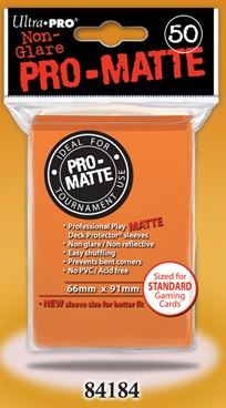 Ultra Pro Regular Matte (50ct) Orange | Gear Gaming Fayetteville