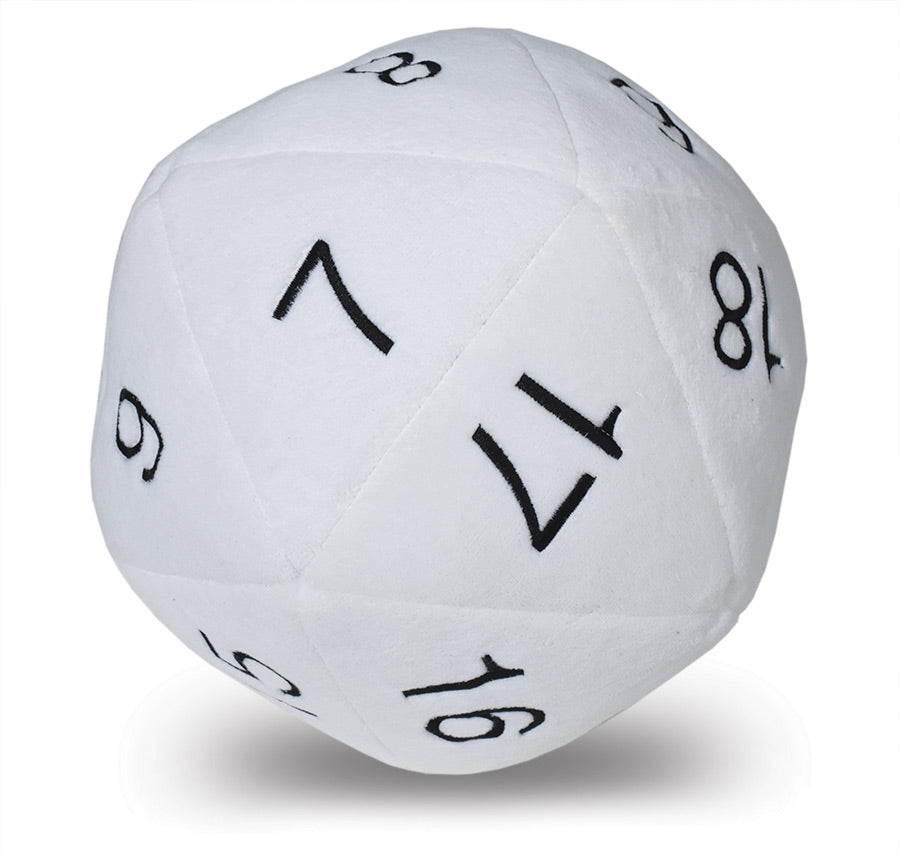 Ultra Pro Jumbo D20 Plush Die White with Black Numbers | Gear Gaming Fayetteville