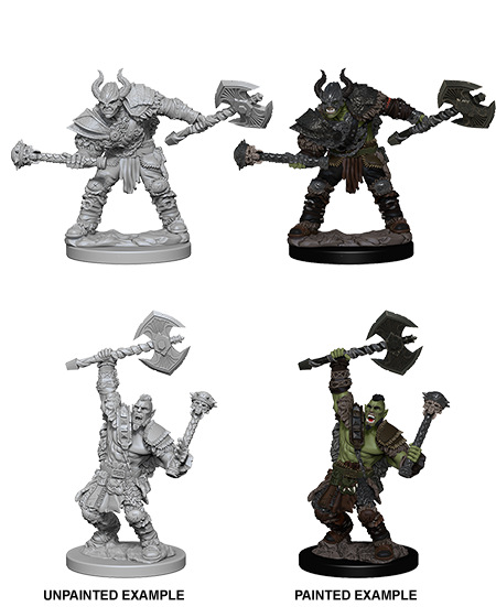 Pathfinder Unpainted Miniatures - Half-Orc Male Barbarian | Gear Gaming Fayetteville