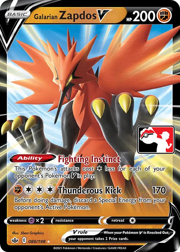 Galarian Zapdos V (080/198) [Prize Pack Series One] | Gear Gaming Fayetteville