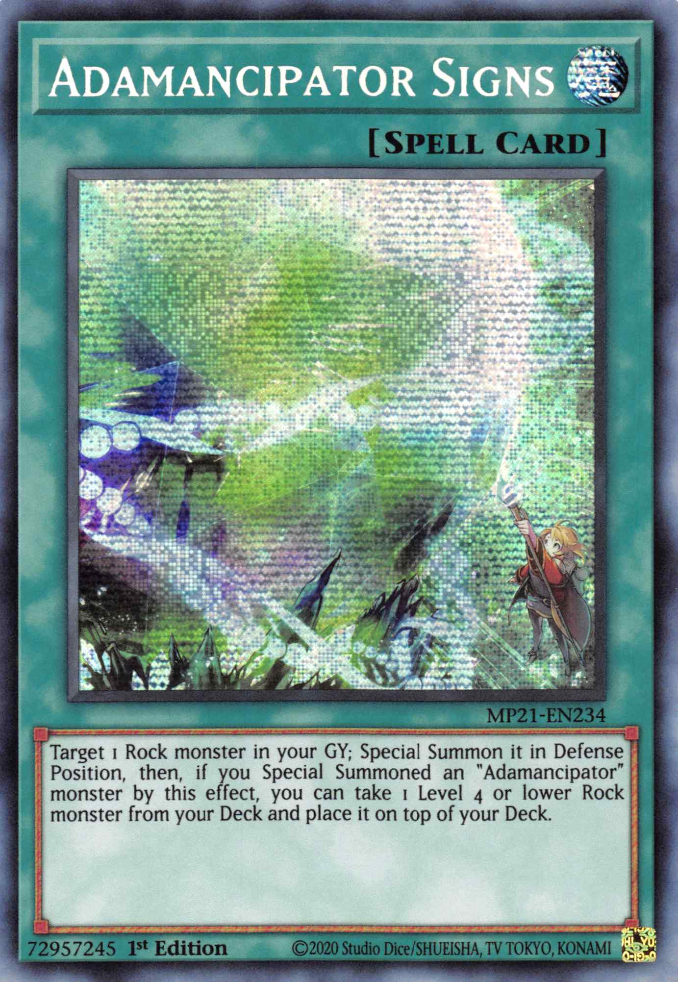 Adamancipator Signs [MP21-EN234] Prismatic Secret Rare | Gear Gaming Fayetteville