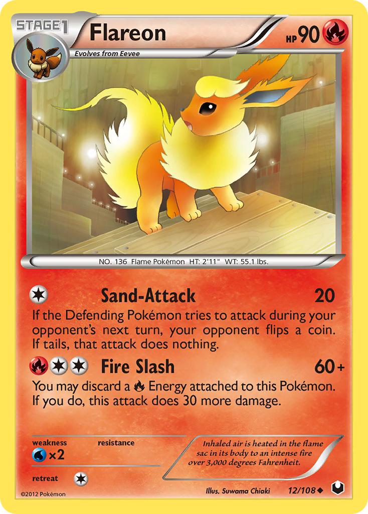 Flareon (12/108) [Black & White: Dark Explorers] | Gear Gaming Fayetteville