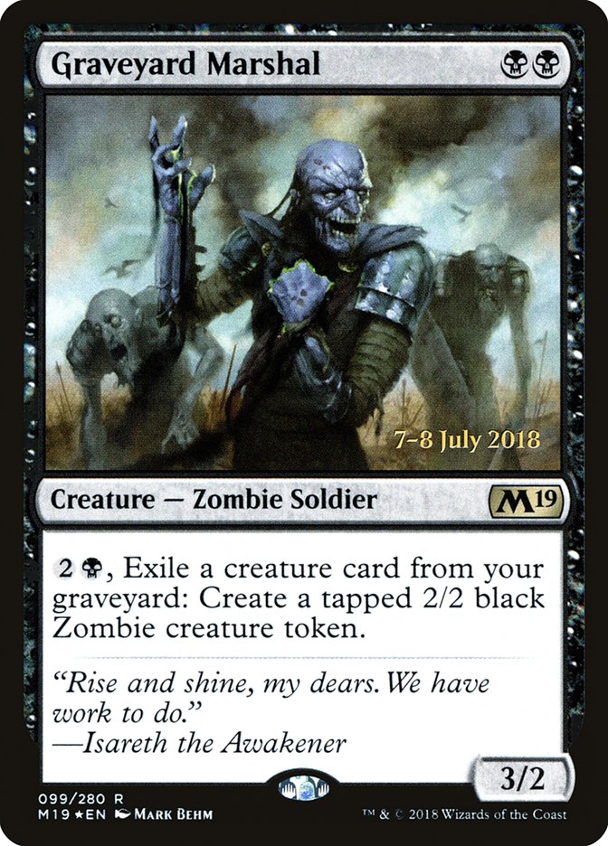 Graveyard Marshal [Core Set 2019 Prerelease Promos] | Gear Gaming Fayetteville