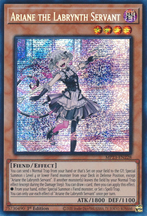 Ariane the Labrynth Servant [MP23-EN228] Prismatic Secret Rare | Gear Gaming Fayetteville