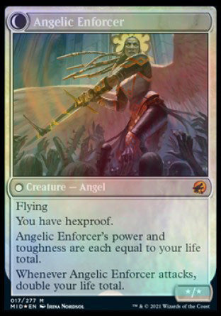 Enduring Angel // Angelic Enforcer [Innistrad: Midnight Hunt Prerelease Promos] | Gear Gaming Fayetteville