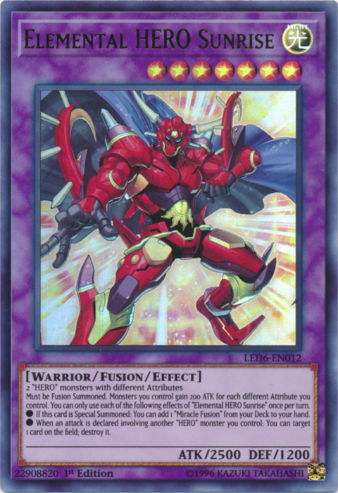 Elemental Hero Sunrise [LED6-EN012] Ultra Rare | Gear Gaming Fayetteville