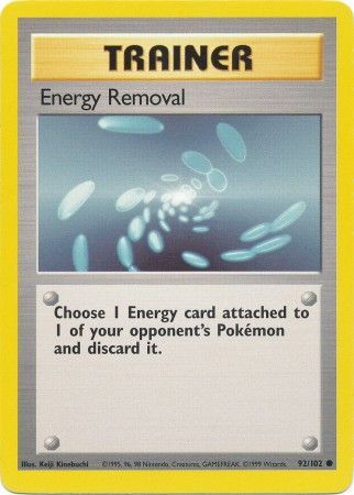 Energy Removal (92/102) [Base Set Unlimited] | Gear Gaming Fayetteville