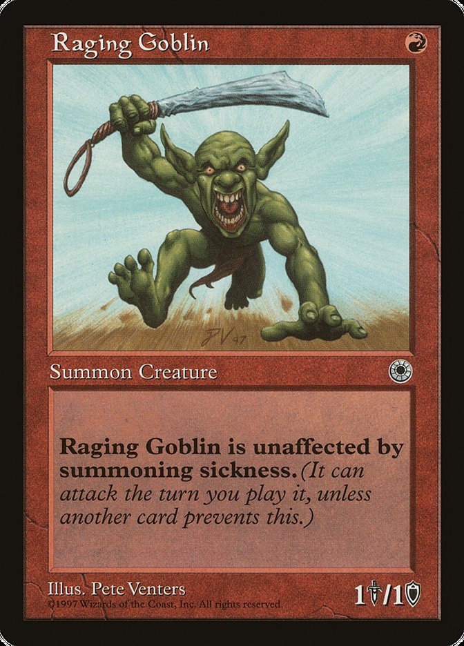 Raging Goblin (No Flavor Text) [Portal] | Gear Gaming Fayetteville