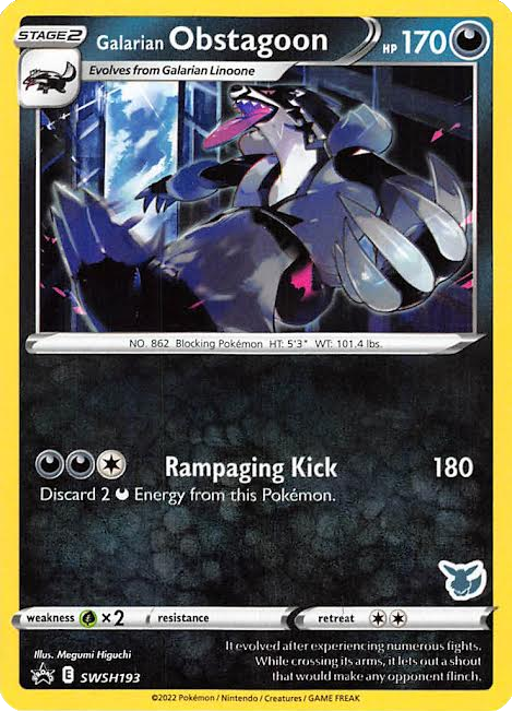 Galarian Obstagoon (SWSH193) (Eevee Deck) [Battle Academy 2022] | Gear Gaming Fayetteville