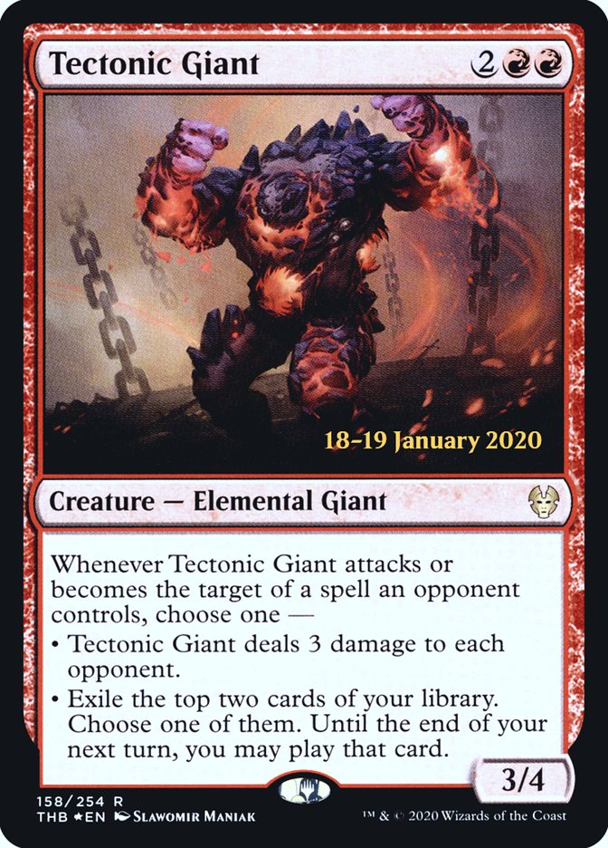 Tectonic Giant [Theros Beyond Death Prerelease Promos] | Gear Gaming Fayetteville