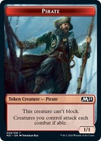 Pirate // Treasure Double-Sided Token [Core Set 2021 Tokens] | Gear Gaming Fayetteville