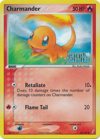 Charmander (48/100) (Stamped) [EX: Crystal Guardians] | Gear Gaming Fayetteville