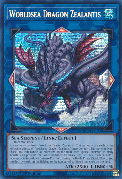 Worldsea Dragon Zealantis [MP23-EN193] Prismatic Secret Rare | Gear Gaming Fayetteville