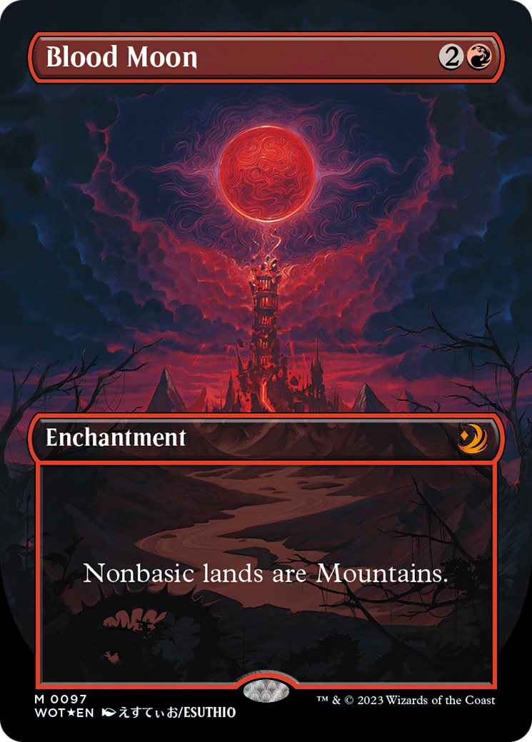 Blood Moon (Anime Borderless) (Confetti Foil) [Wilds of Eldraine: Enchanting Tales] | Gear Gaming Fayetteville