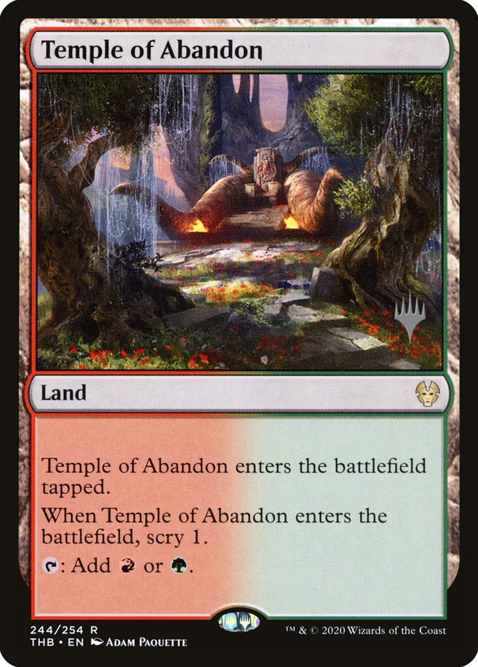 Temple of Abandon (Promo Pack) [Theros Beyond Death Promos] | Gear Gaming Fayetteville