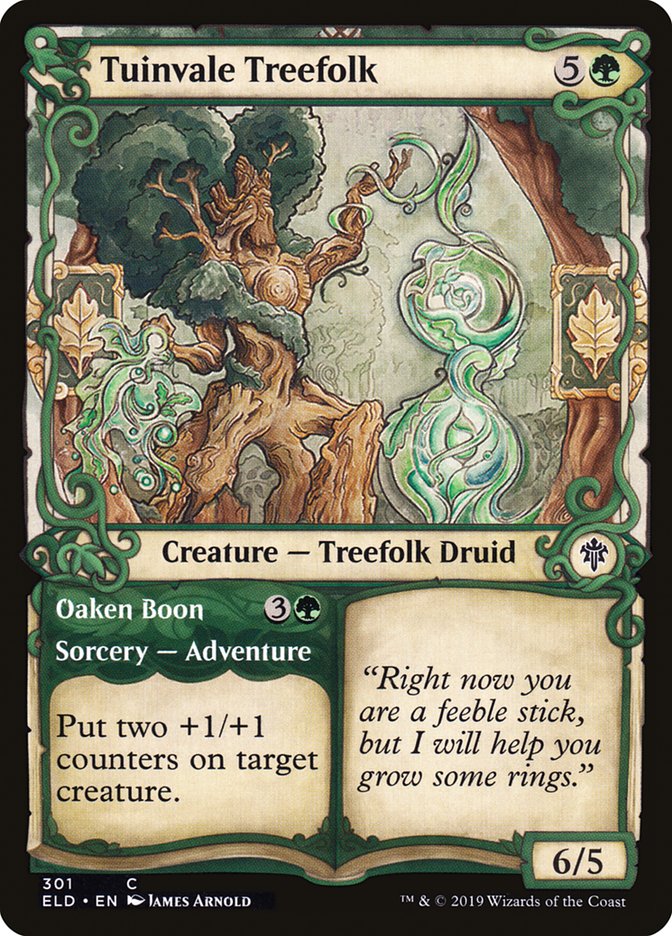 Tuinvale Treefolk // Oaken Boon (Showcase) [Throne of Eldraine] | Gear Gaming Fayetteville