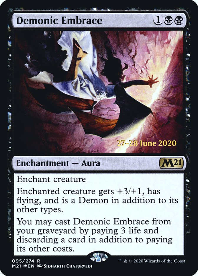 Demonic Embrace [Core Set 2021 Prerelease Promos] | Gear Gaming Fayetteville