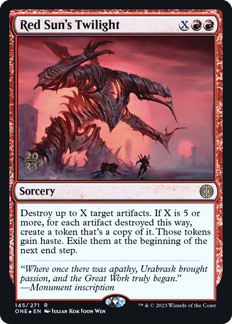 Red Sun's Twilight [Phyrexia: All Will Be One Prerelease Promos] | Gear Gaming Fayetteville