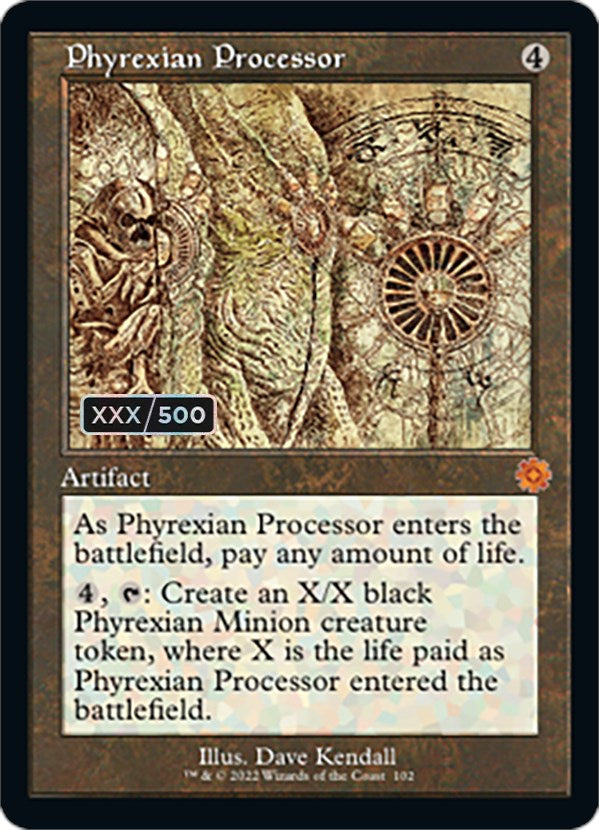 Phyrexian Processor (Retro Schematic) (Serialized) [The Brothers' War Retro Artifacts] | Gear Gaming Fayetteville