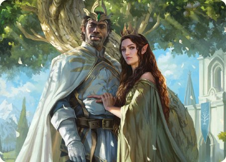 Aragorn and Arwen, Wed Art Card [The Lord of the Rings: Tales of Middle-earth Art Series] | Gear Gaming Fayetteville