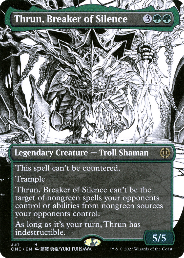 Thrun, Breaker of Silence (Borderless Manga) [Phyrexia: All Will Be One] | Gear Gaming Fayetteville