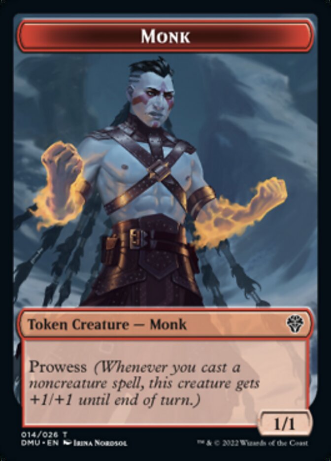 Bird (002) // Monk Double-Sided Token [Dominaria United Tokens] | Gear Gaming Fayetteville